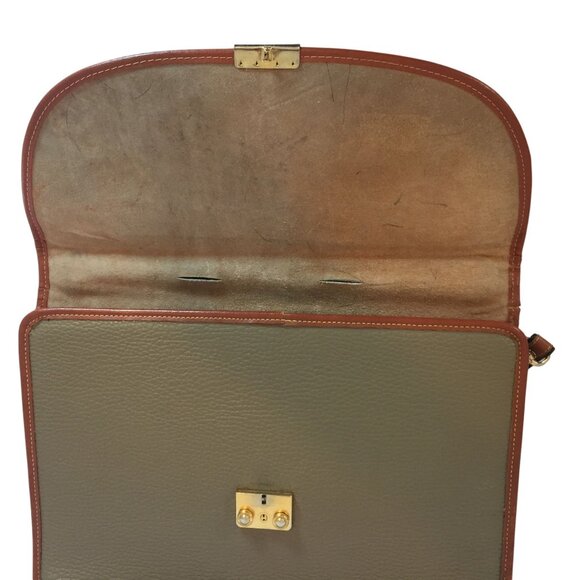 VTG Dooney & Bourke Womens Olive Green All-Weather Leather Messenger Bag - Picture 9 of 14